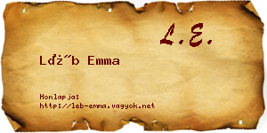 Léb Emma névjegykártya